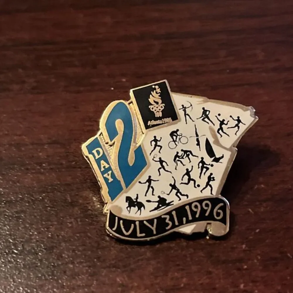 Vintage 1996 Atlanta Olympics Day 12 Of The Games July‎ 31st Lapel Hat Pin